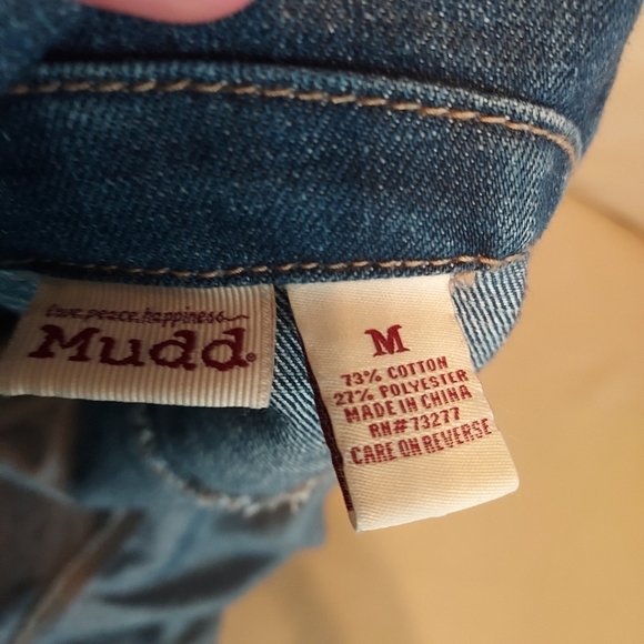 Mudd Jean Jacket Distressed Cropped Size Medium Juniors - Picture 9 of 9